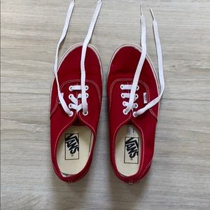 Vans Red Sneakers: Size 7.5